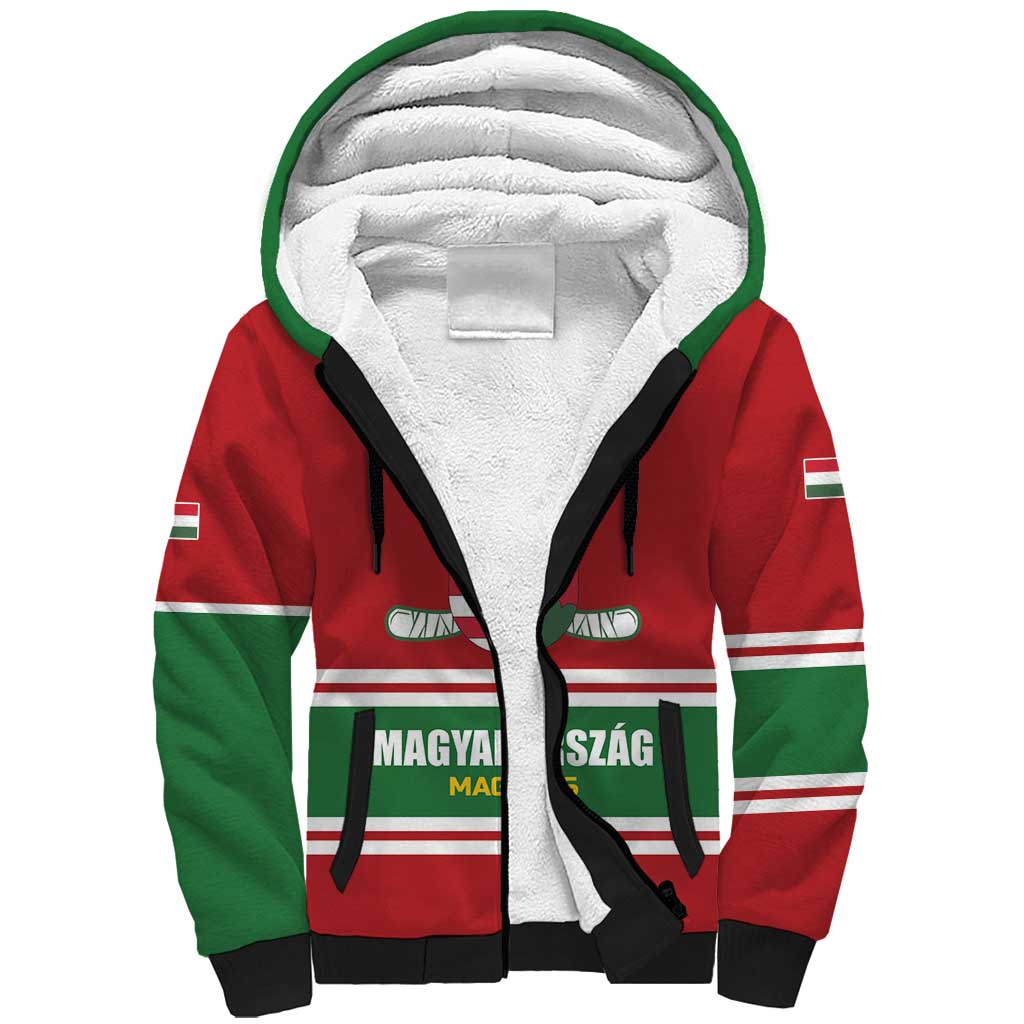 Custom Hockey 2026 Hungary Sherpa Hoodie Magyars Go Champions