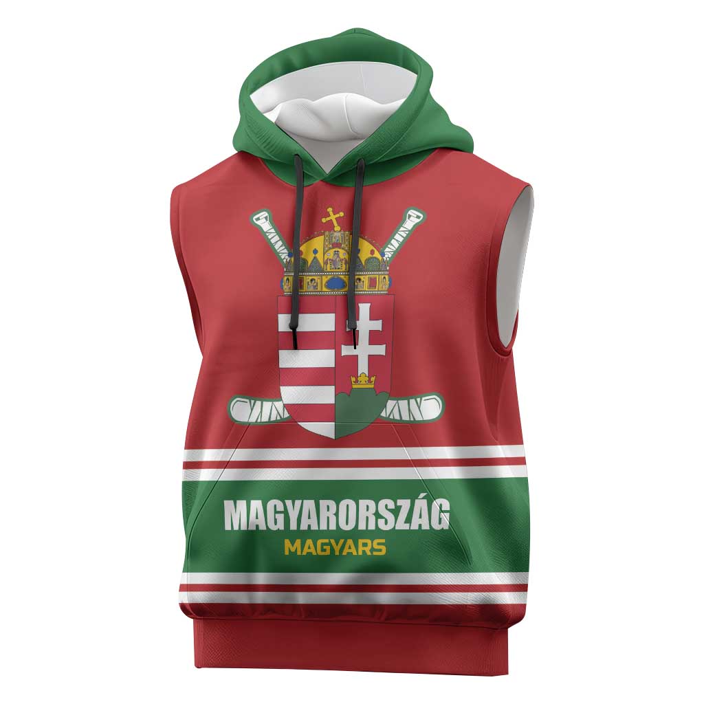 Custom Hockey 2026 Hungary Sleeveless Hoodie Magyars Go Champions