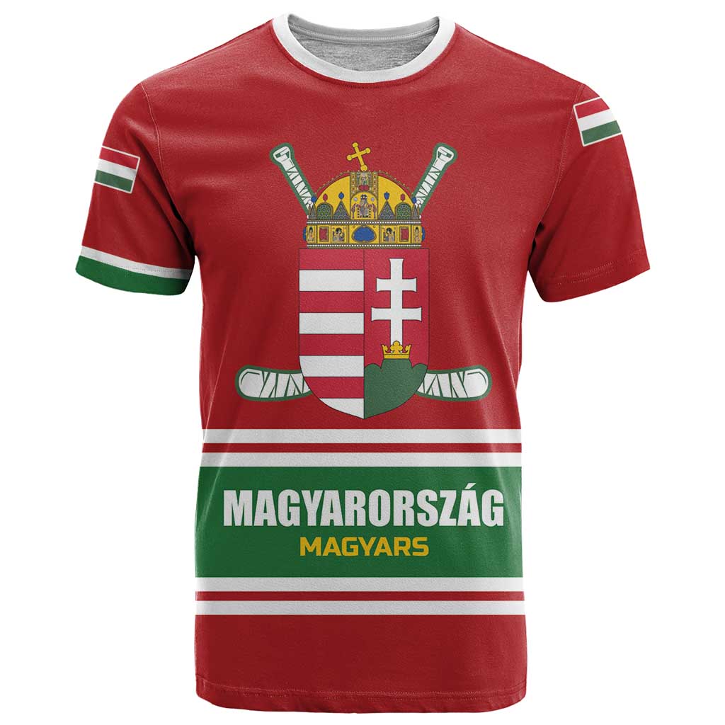 Custom Hockey 2026 Hungary T Shirt Magyars Go Champions