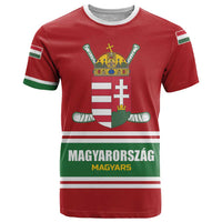 Custom Hockey 2026 Hungary T Shirt Magyars Go Champions