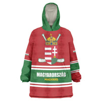Custom Hockey 2026 Hungary Wearable Blanket Hoodie Magyars Go Champions