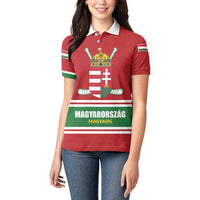 Custom Hockey 2026 Hungary Women Polo Shirt Magyars Go Champions