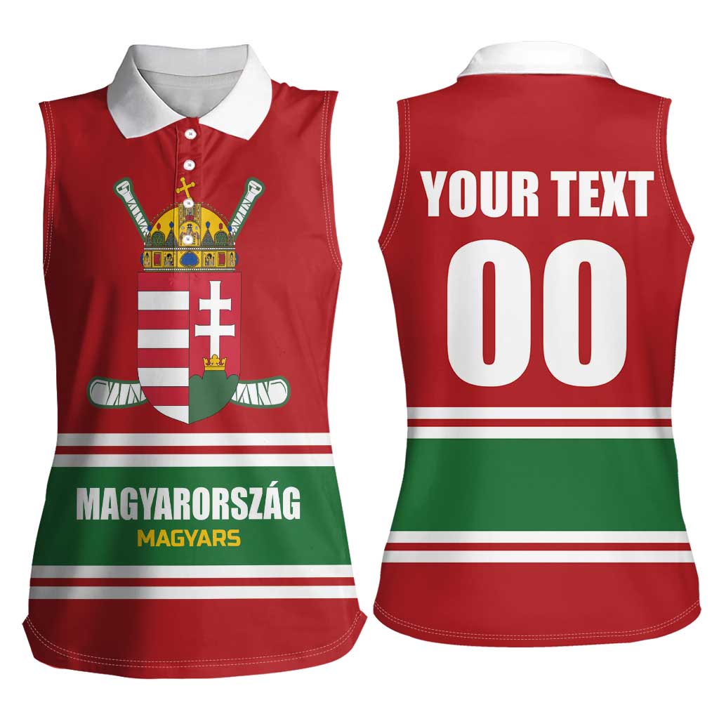 Custom Hockey 2026 Hungary Women Sleeveless Polo Shirt Magyars Go Champions