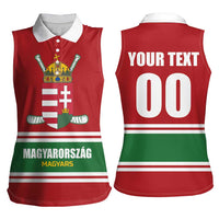 Custom Hockey 2026 Hungary Women Sleeveless Polo Shirt Magyars Go Champions