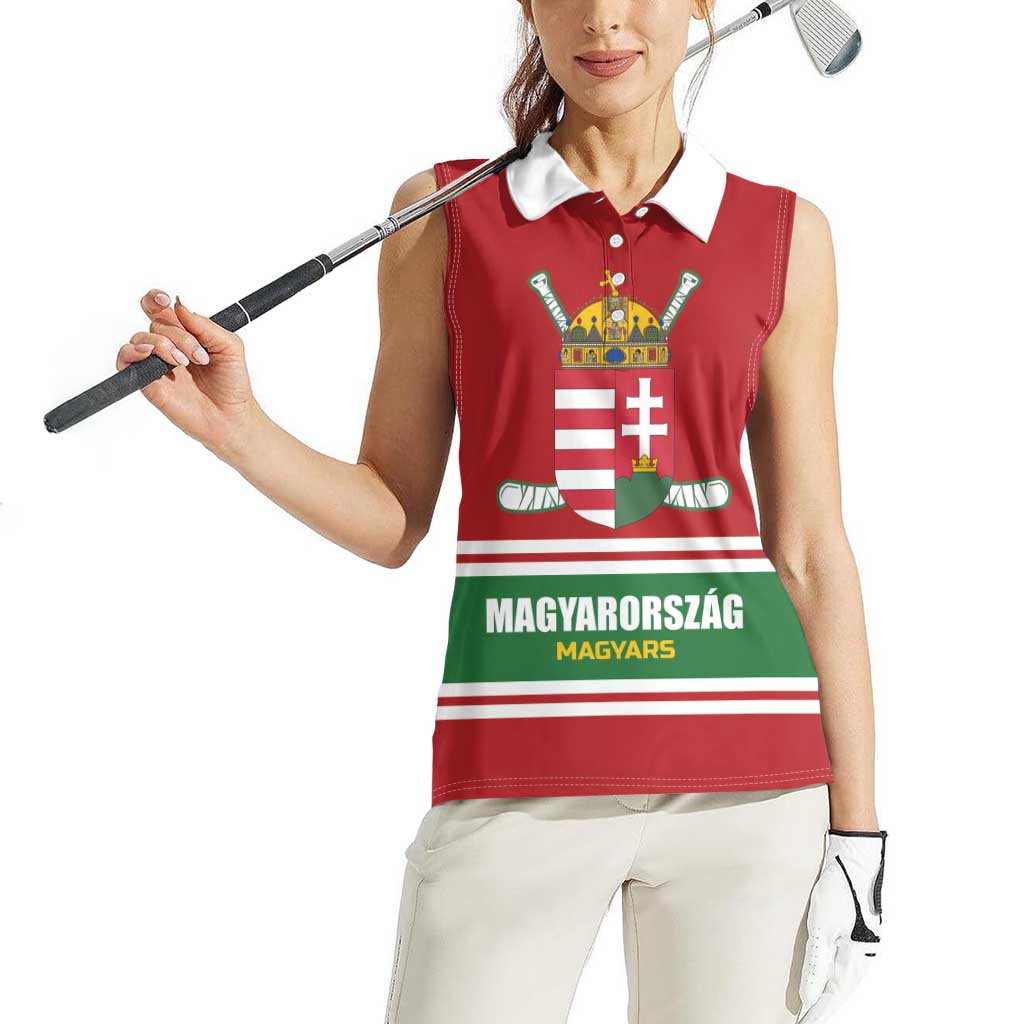 Custom Hockey 2026 Hungary Women Sleeveless Polo Shirt Magyars Go Champions