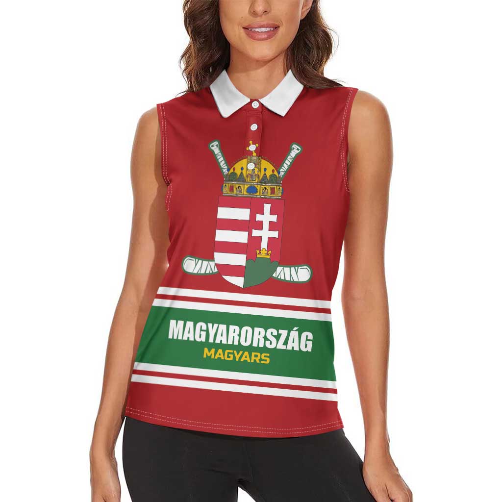 Custom Hockey 2026 Hungary Women Sleeveless Polo Shirt Magyars Go Champions