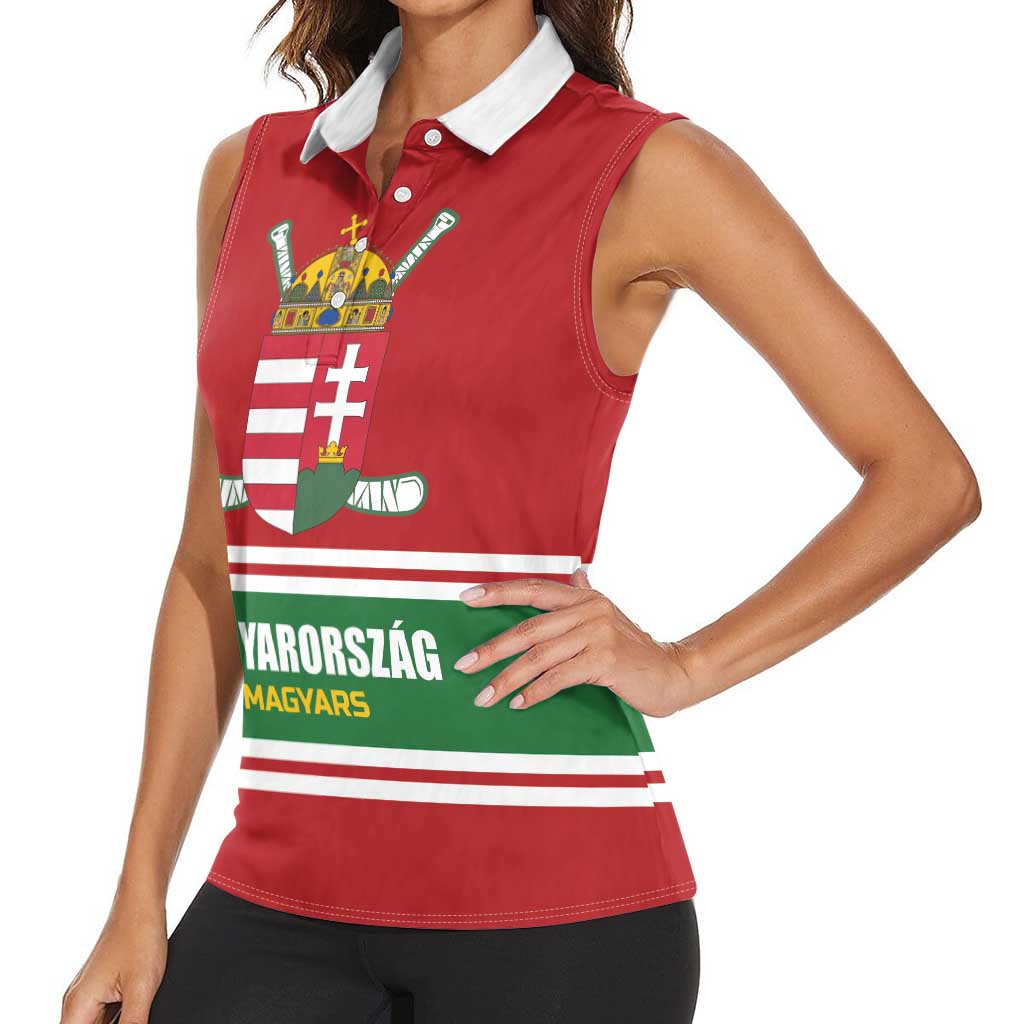 Custom Hockey 2026 Hungary Women Sleeveless Polo Shirt Magyars Go Champions