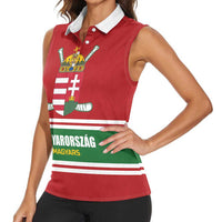 Custom Hockey 2026 Hungary Women Sleeveless Polo Shirt Magyars Go Champions