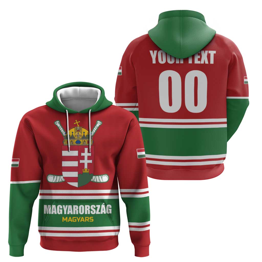 Custom Hockey 2026 Hungary Zip Hoodie Magyars Go Champions