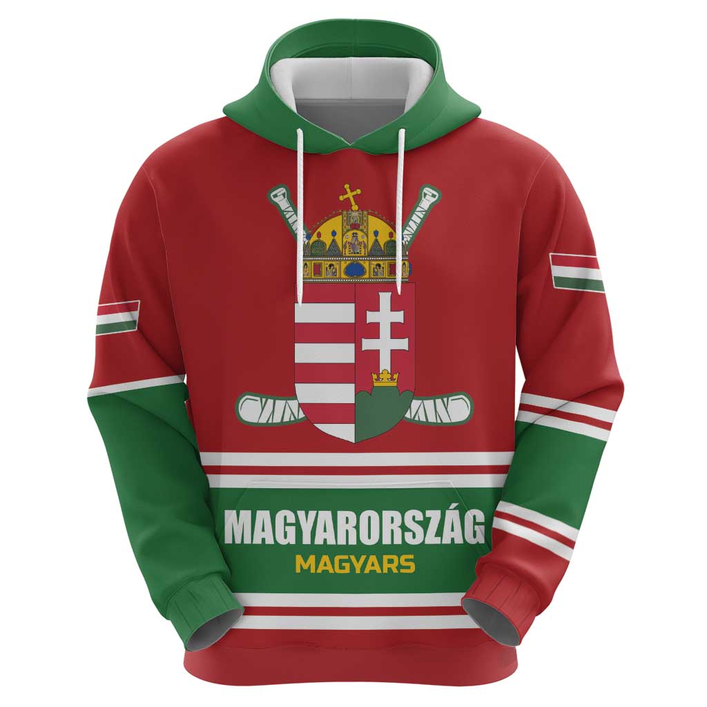 Custom Hockey 2026 Hungary Zip Hoodie Magyars Go Champions