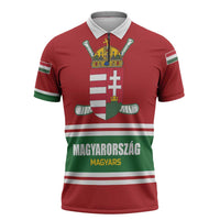 Custom Hockey 2026 Hungary Zipper Polo Shirt Magyars Go Champions