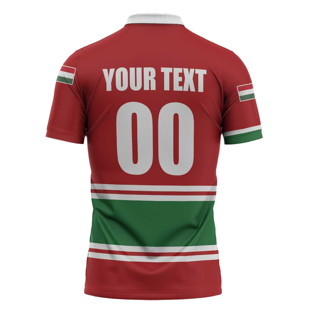 Custom Hockey 2026 Hungary Zipper Polo Shirt Magyars Go Champions