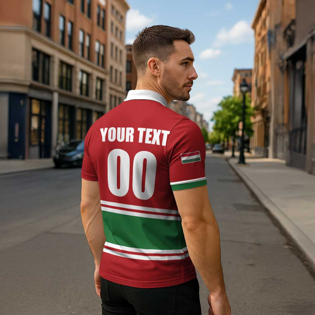 Custom Hockey 2026 Hungary Zipper Polo Shirt Magyars Go Champions
