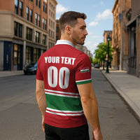 Custom Hockey 2026 Hungary Zipper Polo Shirt Magyars Go Champions