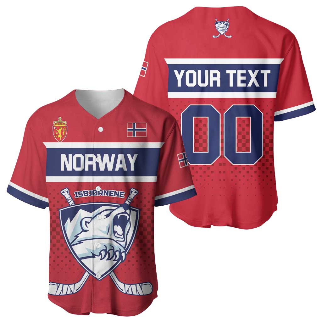 Custom Hockey 2026 Norway Baseball Jersey The Polar Bears Norge Come On