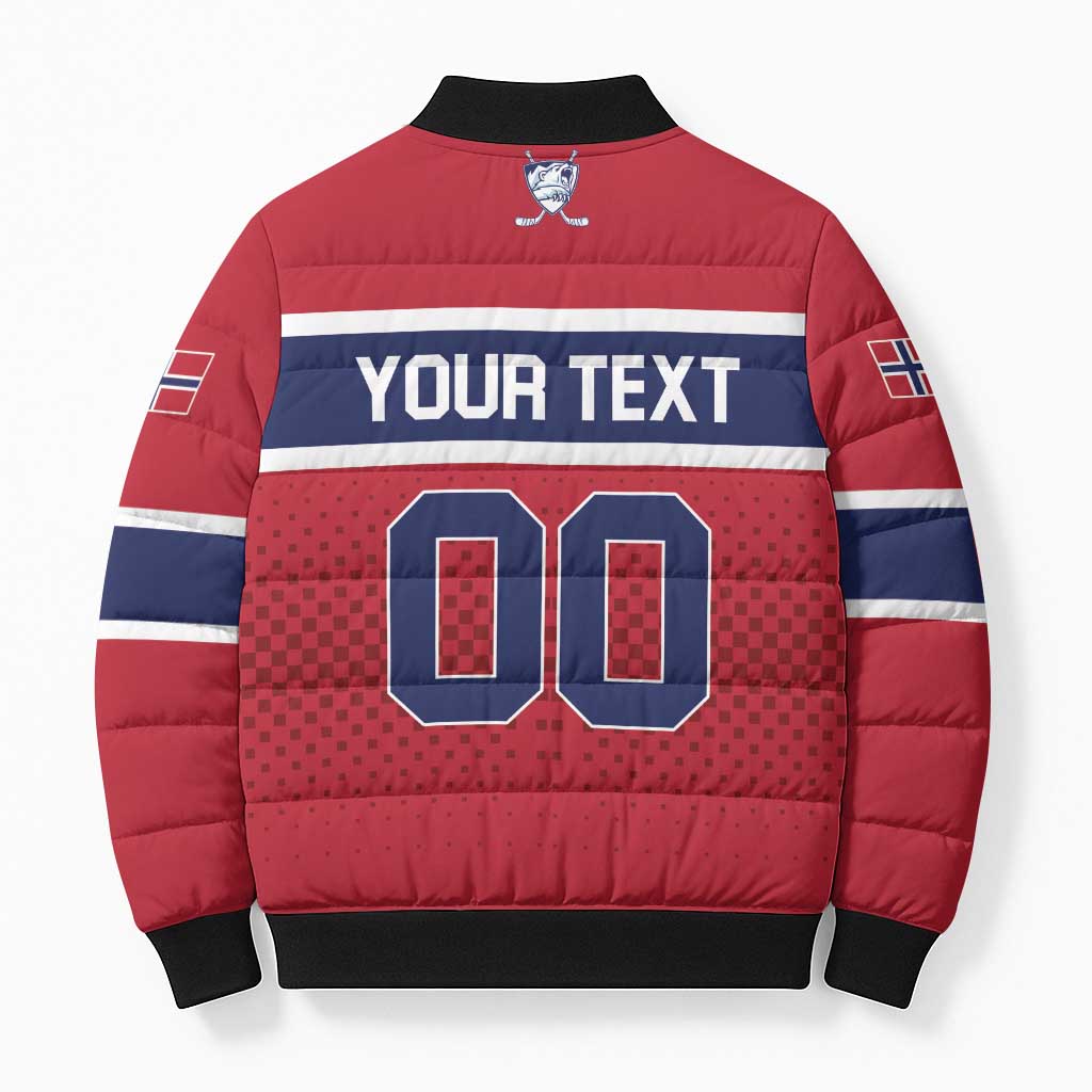 Custom Hockey 2026 Norway Bomber Puffer Jacket The Polar Bears Norge Come On