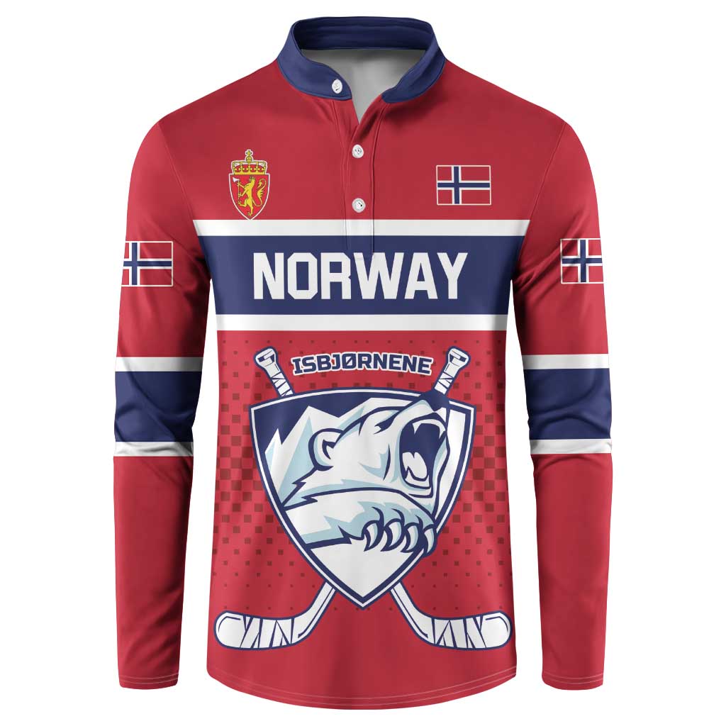 Custom Hockey 2026 Norway Button Sweatshirt The Polar Bears Norge Come On
