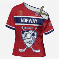 Custom Hockey 2026 Norway Cross Shoulder Shirt The Polar Bears Norge Come On