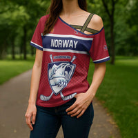 Custom Hockey 2026 Norway Cross Shoulder Shirt The Polar Bears Norge Come On