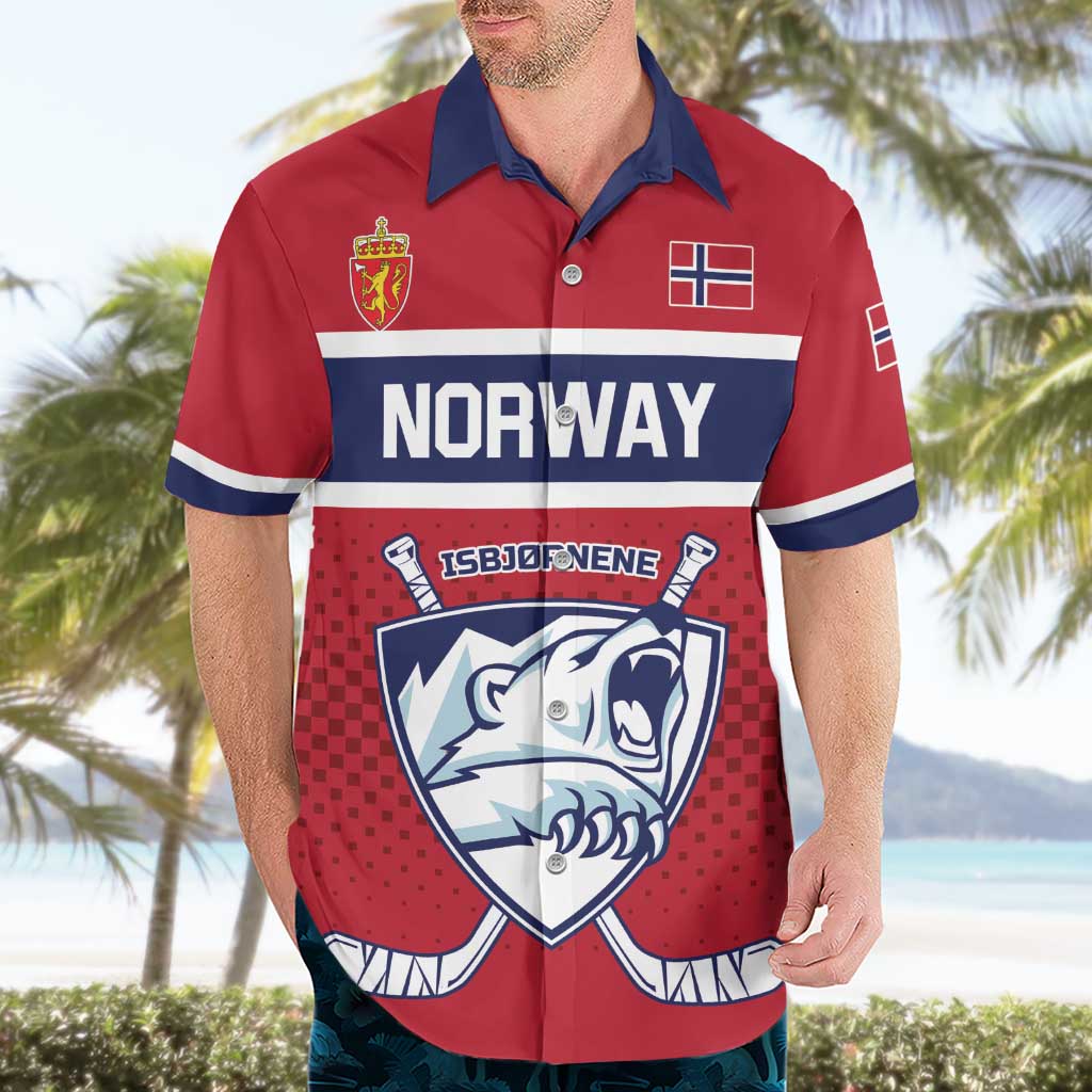 Custom Hockey 2026 Norway Hawaiian Shirt The Polar Bears Norge Come On