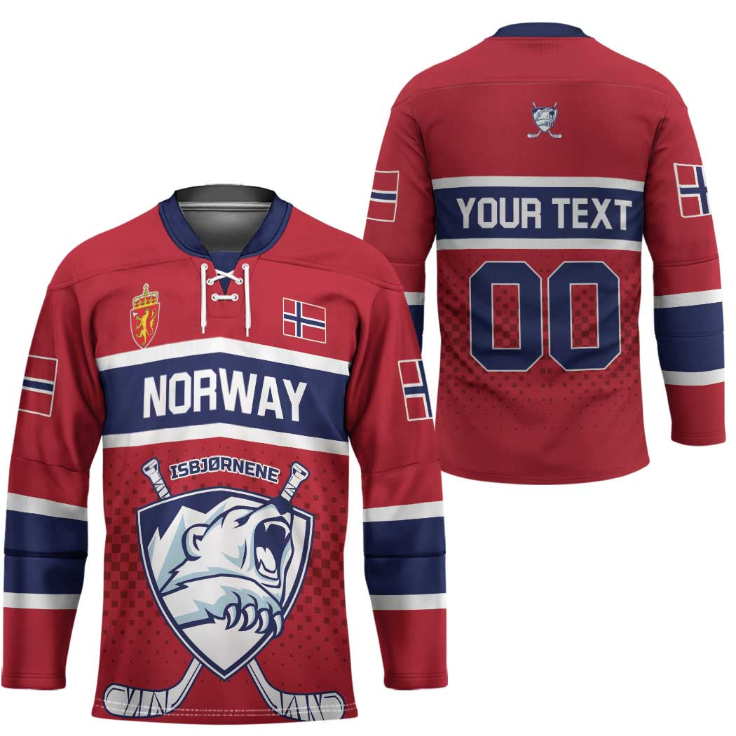 Custom Hockey 2026 Norway Hockey Jersey The Polar Bears Norge Come On