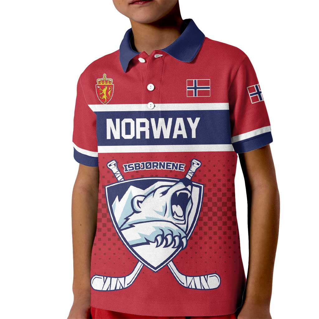 Custom Hockey 2026 Norway Kid Polo Shirt The Polar Bears Norge Come On