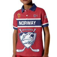 Custom Hockey 2026 Norway Kid Polo Shirt The Polar Bears Norge Come On