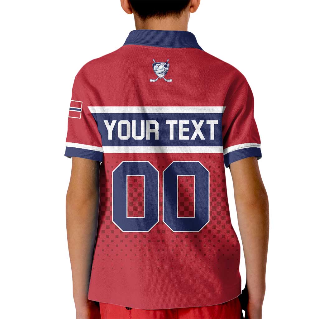 Custom Hockey 2026 Norway Kid Polo Shirt The Polar Bears Norge Come On