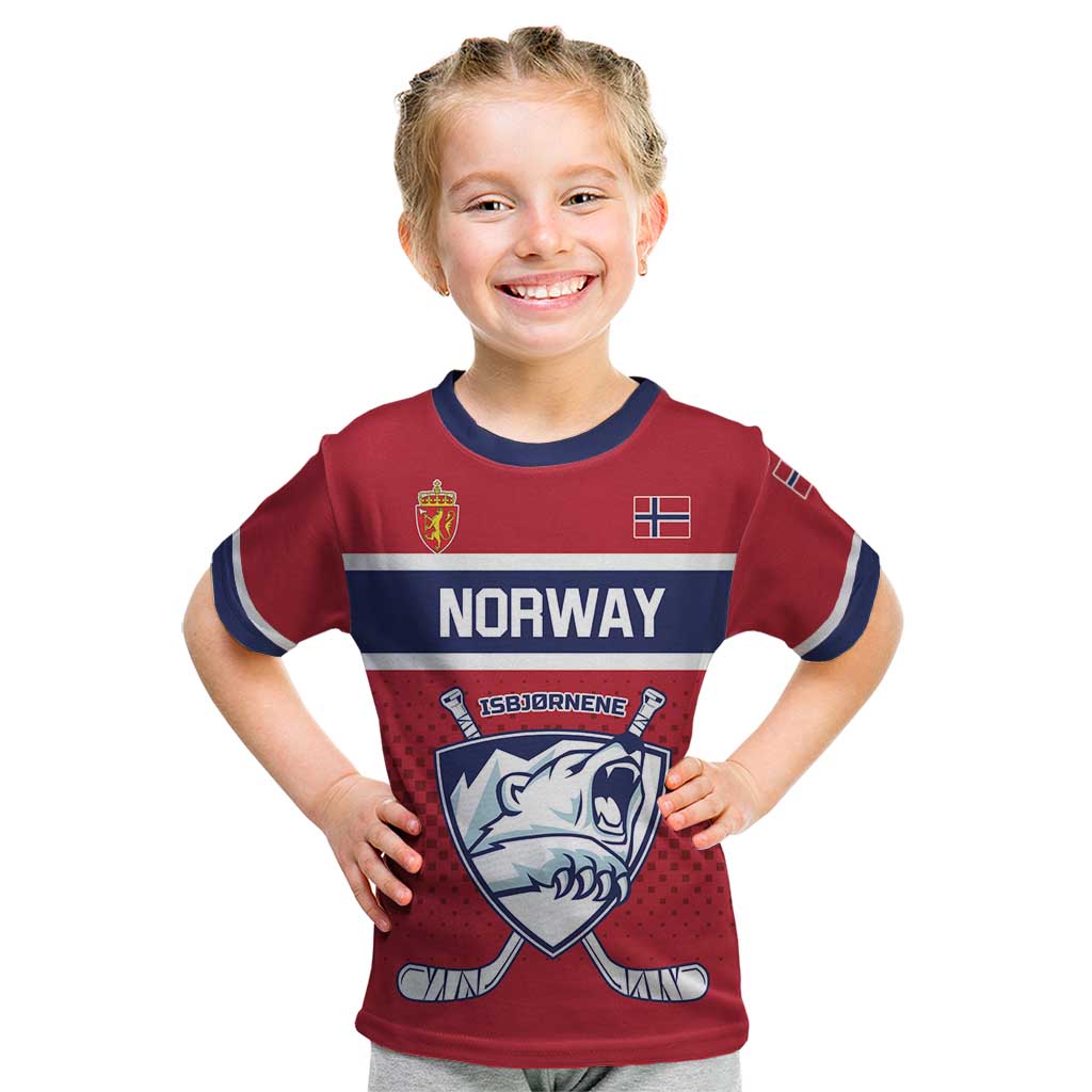 Custom Hockey 2026 Norway Kid T Shirt The Polar Bears Norge Come On