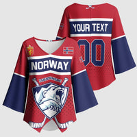 Custom Hockey 2026 Norway Kimono Sleeve Blouse The Polar Bears Norge Come On