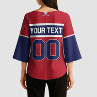 Custom Hockey 2026 Norway Kimono Sleeve Blouse The Polar Bears Norge Come On
