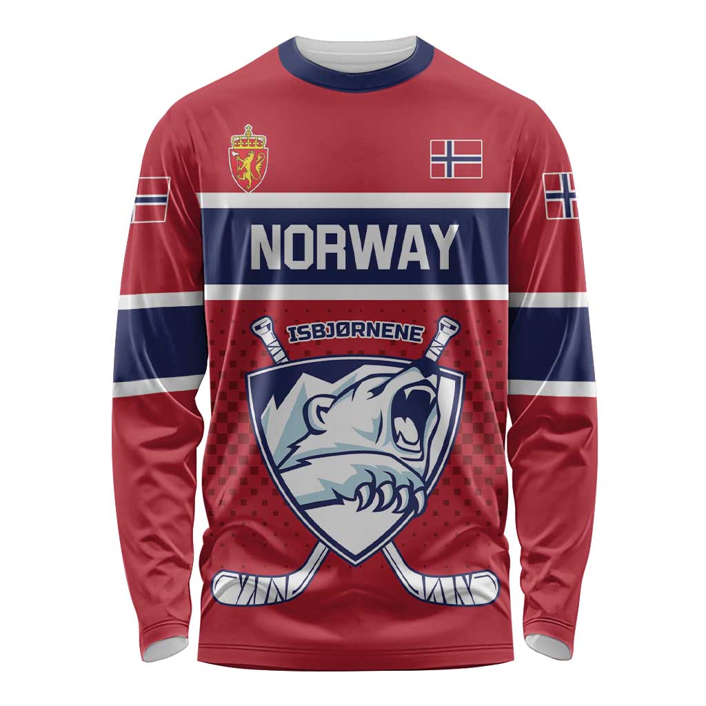 Custom Hockey 2026 Norway Long Sleeve Shirt The Polar Bears Norge Come On