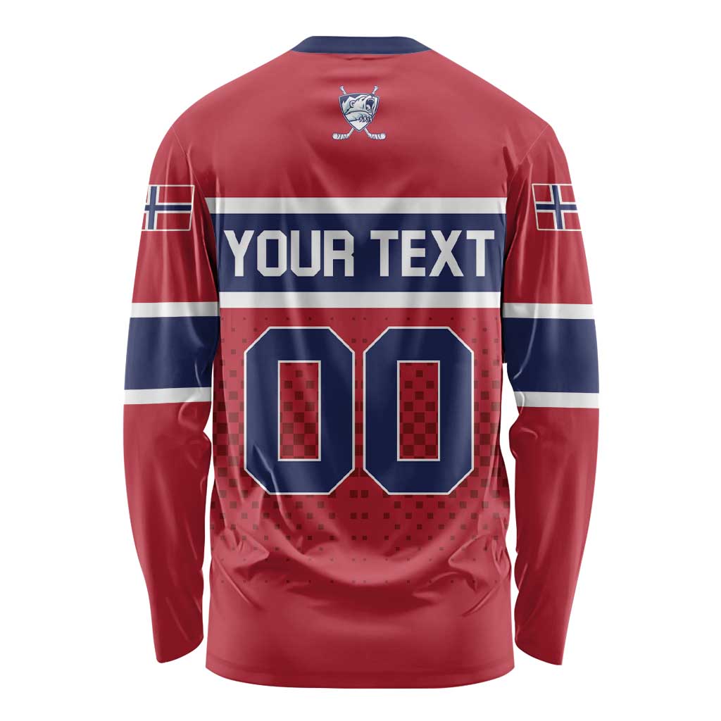 Custom Hockey 2026 Norway Long Sleeve Shirt The Polar Bears Norge Come On