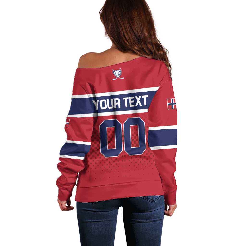 Custom Hockey 2026 Norway Off Shoulder Sweater The Polar Bears Norge Come On