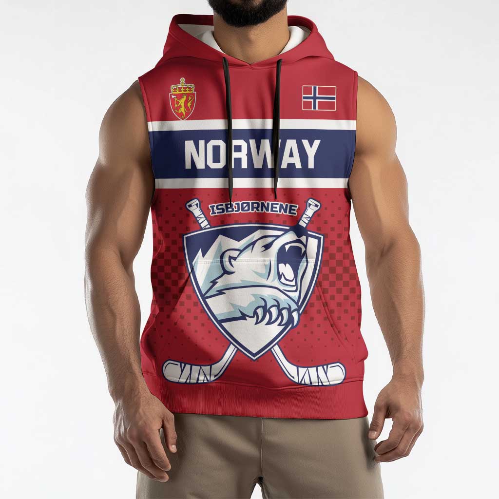 Custom Hockey 2026 Norway Sleeveless Hoodie The Polar Bears Norge Come On