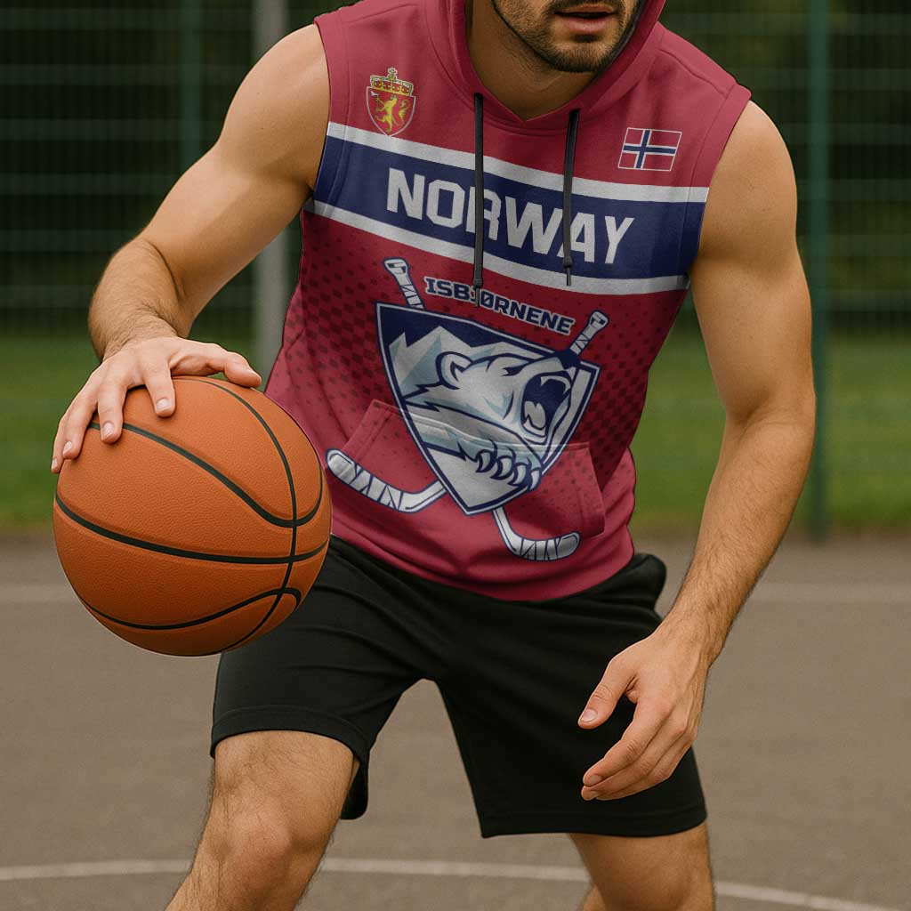 Custom Hockey 2026 Norway Sleeveless Hoodie The Polar Bears Norge Come On