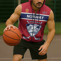 Custom Hockey 2026 Norway Sleeveless Zip Hoodie The Polar Bears Norge Come On