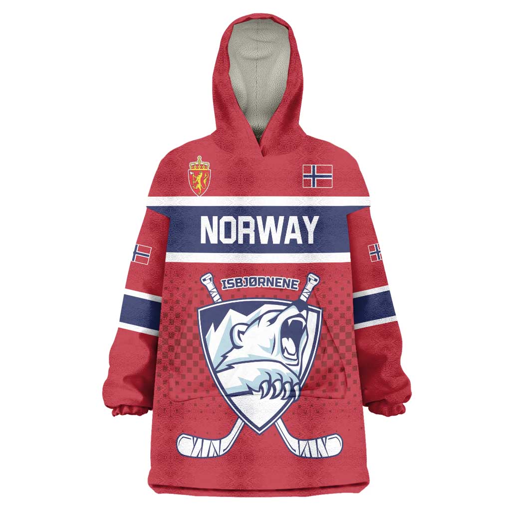 Custom Hockey 2026 Norway Wearable Blanket Hoodie The Polar Bears Norge Come On