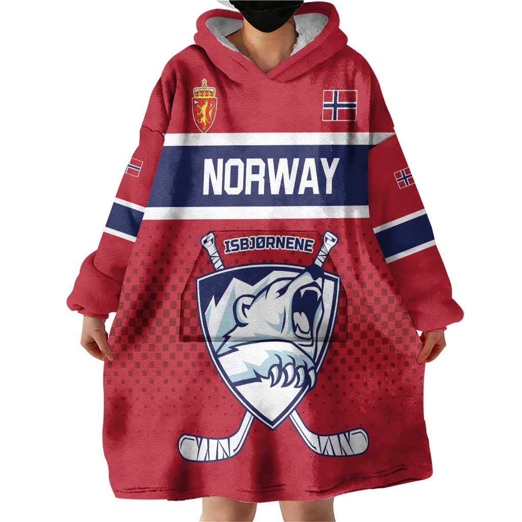 Custom Hockey 2026 Norway Wearable Blanket Hoodie The Polar Bears Norge Come On