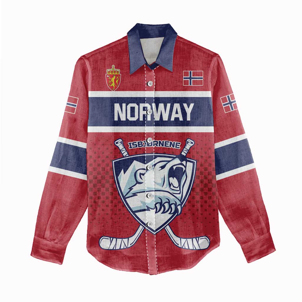 Custom Hockey 2026 Norway Women Casual Shirt The Polar Bears Norge Come On