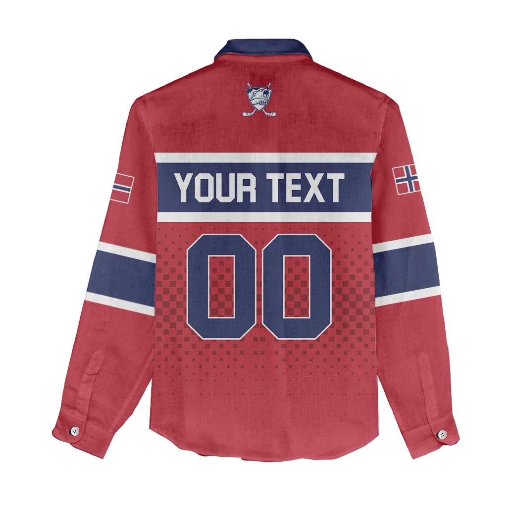 Custom Hockey 2026 Norway Women Casual Shirt The Polar Bears Norge Come On