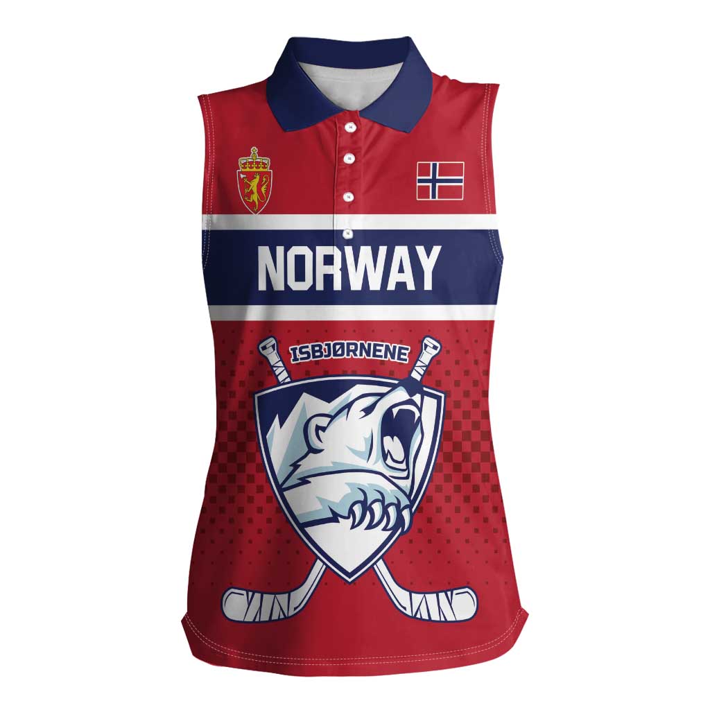 Custom Hockey 2026 Norway Women Sleeveless Polo Shirt The Polar Bears Norge Come On
