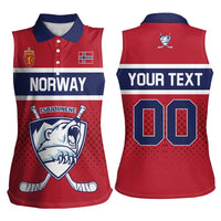 Custom Hockey 2026 Norway Women Sleeveless Polo Shirt The Polar Bears Norge Come On