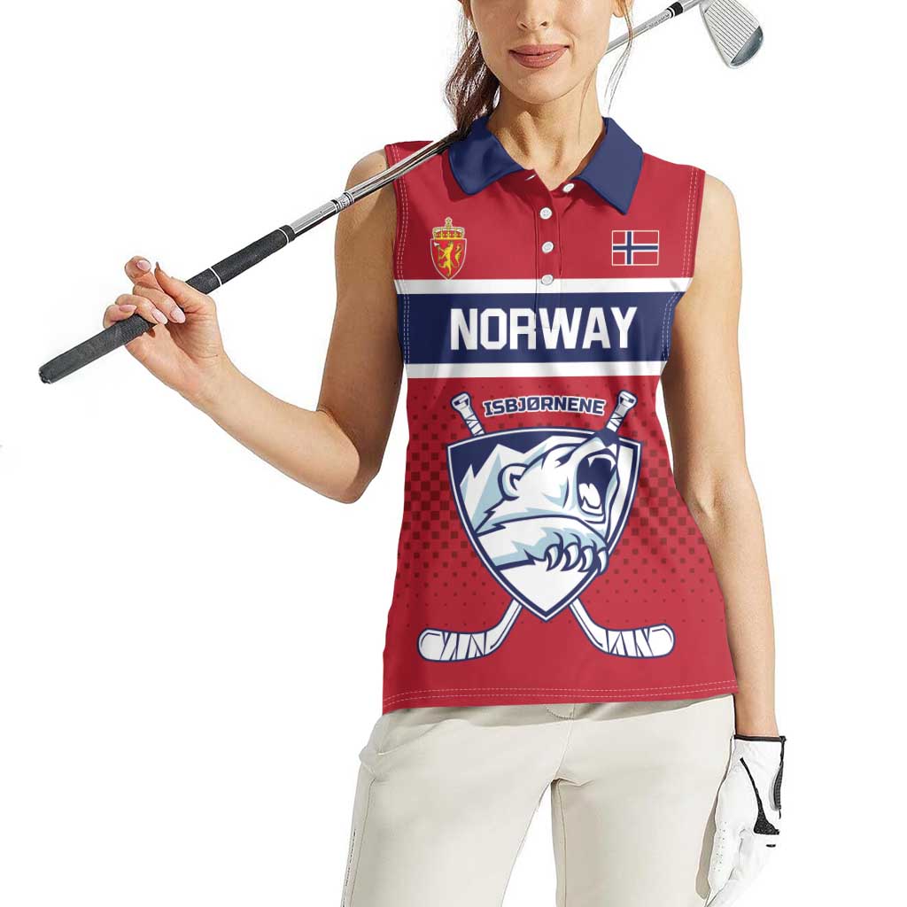 Custom Hockey 2026 Norway Women Sleeveless Polo Shirt The Polar Bears Norge Come On