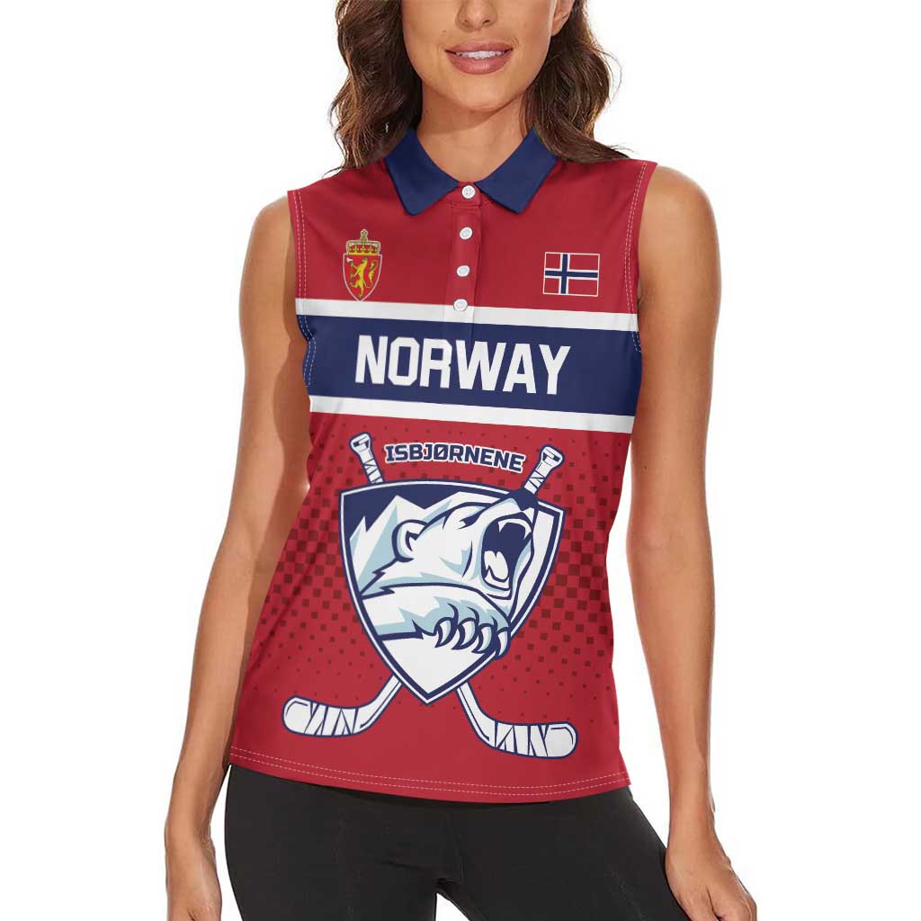 Custom Hockey 2026 Norway Women Sleeveless Polo Shirt The Polar Bears Norge Come On
