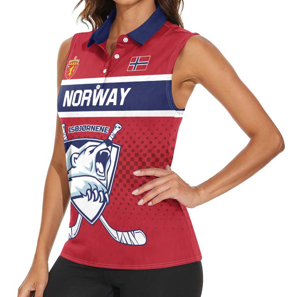 Custom Hockey 2026 Norway Women Sleeveless Polo Shirt The Polar Bears Norge Come On