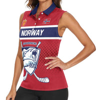 Custom Hockey 2026 Norway Women Sleeveless Polo Shirt The Polar Bears Norge Come On