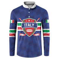 Custom Hockey 2026 Italy Button Sweatshirt Gli Azzurri Go Champions