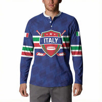 Custom Hockey 2026 Italy Button Sweatshirt Gli Azzurri Go Champions