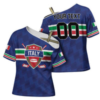 Custom Hockey 2026 Italy Cross Shoulder Shirt Gli Azzurri Go Champions